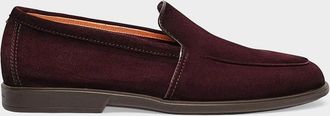 Santoni Men & apos;s Malibu Suede Apron-Toe Loafers