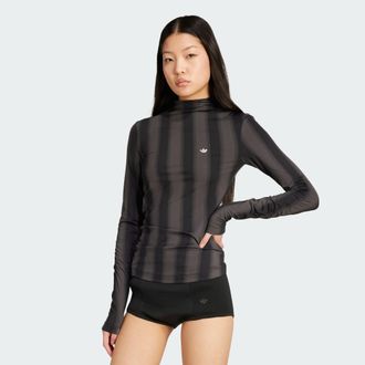 adidas Originals ADIDAS Originals Womens Long Sleeve Tee - Black - Size Medium