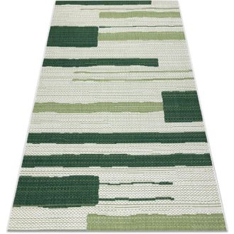 RugsX Rugsx - Alfombra Color 19676362 Sisal L&iacute;neas Beige / Verde Green 200x290 Cm