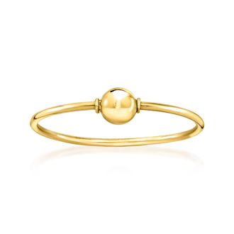 RS Pure by Ross-Simons Italian 14kt Yellow Gold Bead Ring