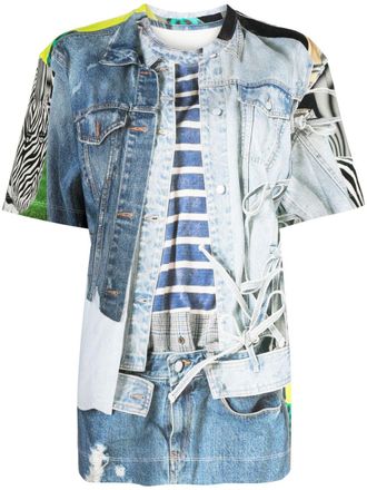 JNBY T-shirt con stampa grafica - Blu