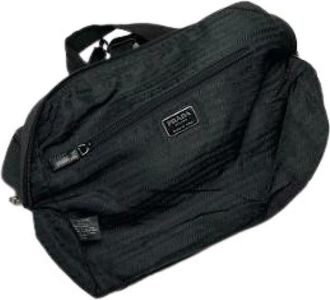 Prada Pre-owned Shoulder Bags, female, Gray, Size: ONE SIZE Pre-owned Fabric prada-bags