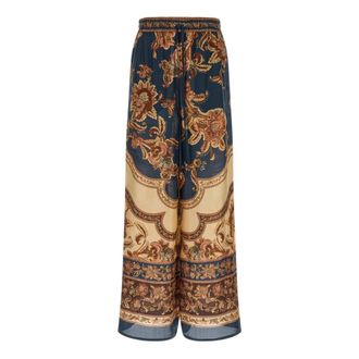 Zimmermann Aster Relaxed Pant - female - Zimmermann - Wide Trousers - Multicolor - XL - Trousers