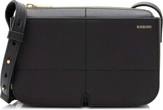 Burberry Black Leather Snip Crossbody (Authentic Pre-Loved)
