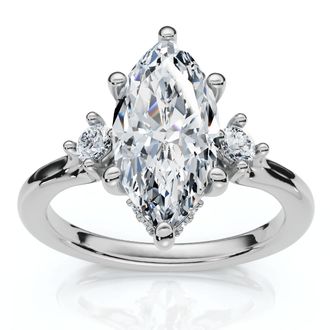 Pompeii3 Certified 2.15Ct Marquise Diamond Engagement Ring 14k Gold or Platinum Lab Grown