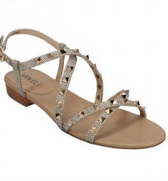 Vaneli Womens Basira Strappy Sandals In Camel Raffia