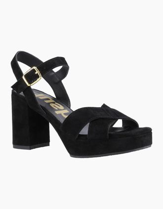 Hush Puppies Womens Ophelia Womens Heeled Sandals - Black - Size: 5