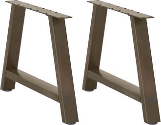 vidaXL Gambe Per Tavolino Da Caff&egrave; A Forma Di A 2 Pz 70x(42-43) Cm Acciaio - Vidaxl