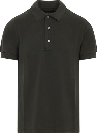Tom Ford Green Lyocell Polo-Uomo