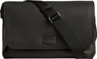 Kiton Gestructureerde Leren Aktetas - Heren - Schoudertassen - Zwart - ONE Size - Tassen