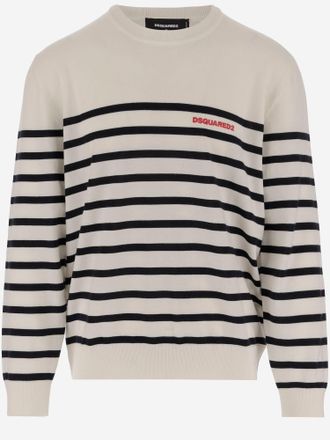 Dsquared2 Wool Sweater With Striped Pattern