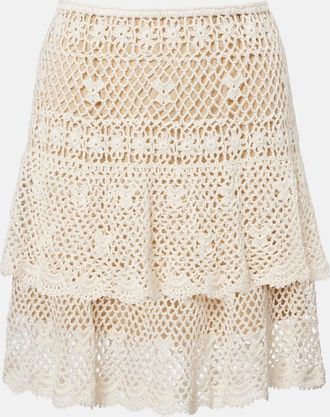 Anna Kosturova Florence crochet cotton miniskirt