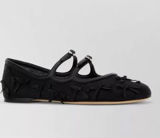 Marc Jacobs kiki mesh ballerinas bow straps flat