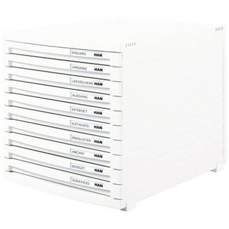 Han Contur 1510-12 Cassettiera Bianco din A4, din B4, din C4 Numero cassetti: 10 - HAN