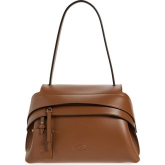 Tod's Medium Wave Leather Shoulder Bag in Rame at Nordstrom