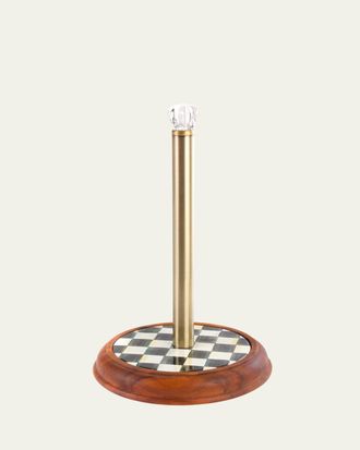 MacKenzie-Childs Courtly Check Wood Paper Towel Holder