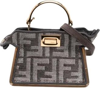Fendi Pre-owned Mini Bags, female, Gray, Size: ONE SIZE Pre-owned Wool Mini Bag