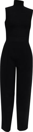 H&eacute;rve L&eacute;ger Turtleneck Jumpsuit in Black Nylon