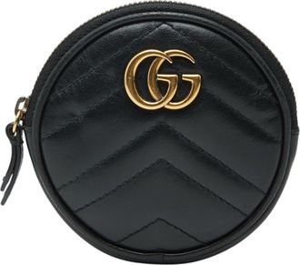 Gucci Black Leather Coin Purse/Coin Case (Pre-Owned)