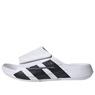 adidas Lightblaze Slides Asia Sizing White Black JS3584