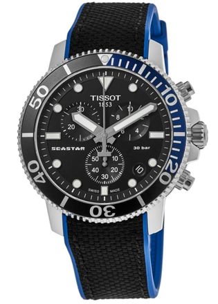 Tissot Seastar 1000 Chronograph Black Dial Textile Strap Mens Watch T120.417.17.051.03