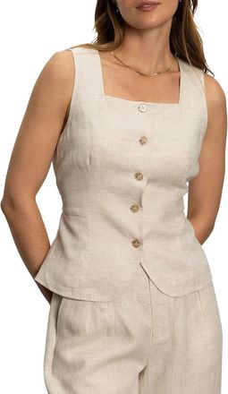 Sanctuary Outsmart Square Neck Top In Beige
