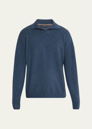 Sease Mens Coarsehair Cashmere Polo Shirt