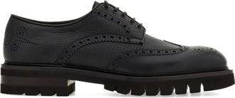 Ferragamo Schoenen, Heren, Zwart, 41 1/2 EU, Leer, Aspen Derby