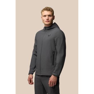 Castore Lightweight Flex Jacket Mens Grey Track Jackets - Dark Grey - Size X-Large