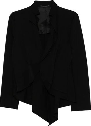 Yohji Yamamoto Giacca Gabardine Tuck D - Nero