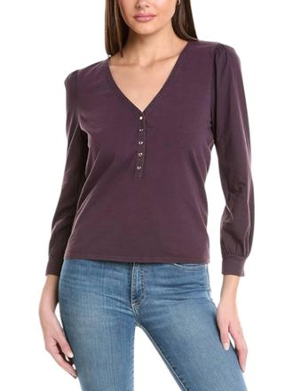 Nation Ltd Ivy Snap Henley Top In Fig