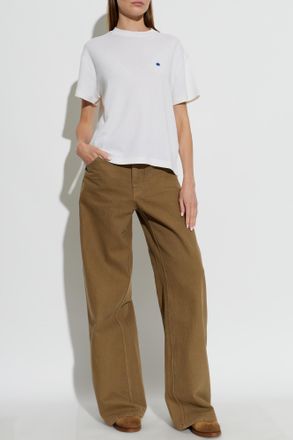 Jil Sander Crew Neck T-shirt, Womens, Cream