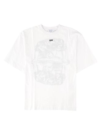 Off-white White Short-Sleeve Graphic Printed Cotton T-Shirt