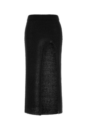 Alanui Slate Knit Island Memories Skirt