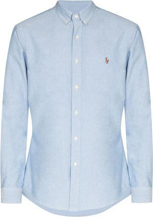 Polo Ralph Lauren Slim Fit Oxford Overhemd - Heren - Casual Overhemden - Blauw - S - Katoen - Overhemden