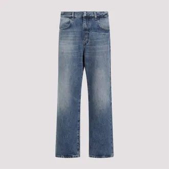 Givenchy Mens Straight Leg Jeans - Blue Cotton - Size 30 (Waist)