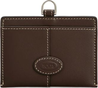 Tod's Portacarte con applicazione - Marrone