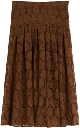 Max Mara Rokken, Dames, Bruin, L, Midi Rok