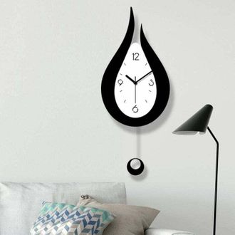 Elle Reloj De Pared Silencioso Xintang, Reloj De P&eacute;ndulo Con Forma De Gota De Agua, Dise&ntilde;o Moderno, Estilo N&oacute;rdico, Reloj De Pared Para Sala De Estar, Relo