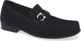 Ferragamo Grandioso Two-Bit Loafer in Navy at Nordstrom, Size 11.5