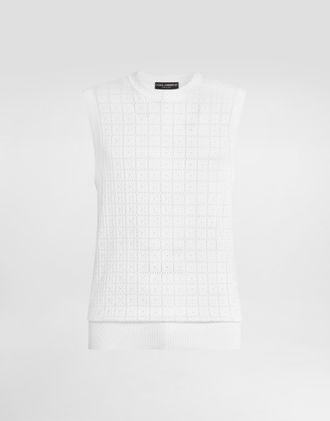 Dolce & Gabbana Canotta Girocollo - Man Sweaters And Cardigans White 44