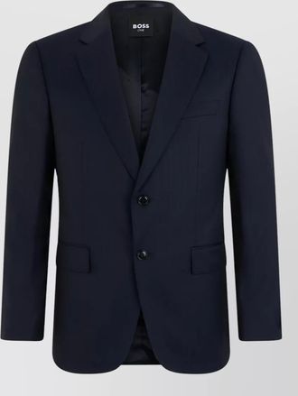 HUGO BOSS virgin wool slim-fit single-breasted jacket