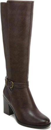 Naturalizer Joslynn Boots Womens Dark Brown Block Heel Knee High LION302