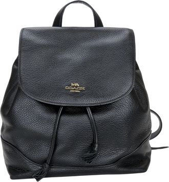 Coach Black Leather Backpack (Pre-Owned)