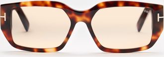 Tom Ford Herren - Sonnenbrille Silvano dunkelbraun/Camel gemustert