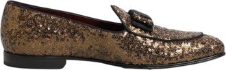Dolce & Gabbana Gouden Paillette Instaploafers Heren Dresschoenen
