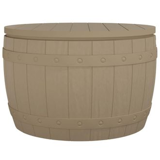 Berkfield Home 3-in-1 Garden Storage Box Light Brown Polypropylene