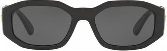 Versace Oval Full Rim Sunglasses - Black