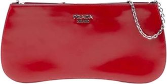 Prada Pre-owned Shoulder Bags, female, Red, Size: ONE SIZE Pre-owned Shoulder Bag