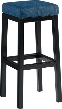 Clp Clp - Taburete De Bar Taylor Altura Del Asiento 83 Cm Estructura De Metal Negro Azul Tela